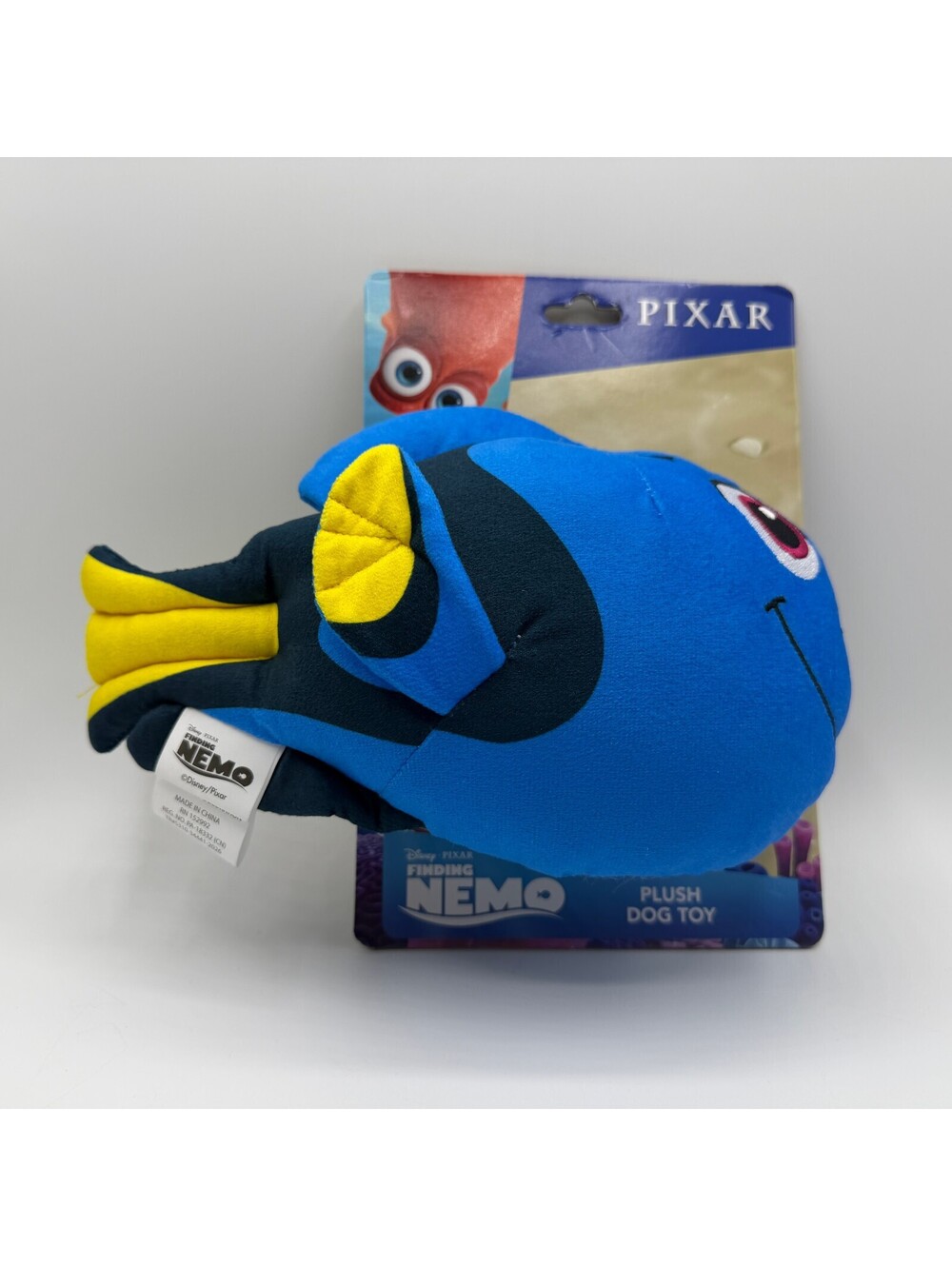 Disney Pixar Finding Nemo Dory Plush Dog Toy Squeaker Soft Stuffed Blue Fish NWT
